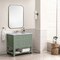 James Martin Vanities Breckenridge 36in Single Vanity, Smokey Celadon w/ 3 CM Carrara Marble Top 330-V36-SC-3CAR - alternate 6
